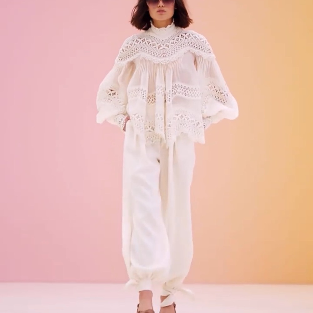 Elegant White Lace Women's Top - Picture 3 of 3